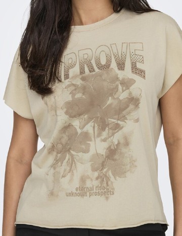Tricou Only, bej