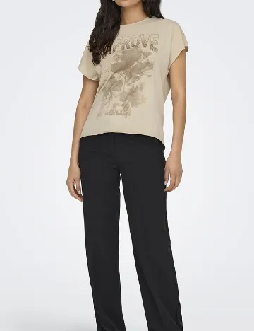 Tricou Only, bej
