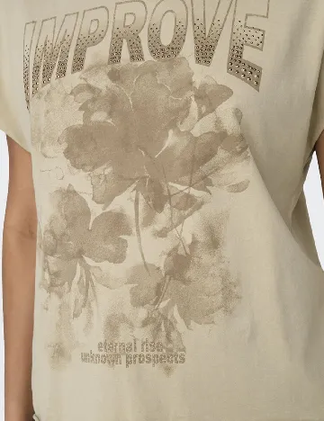 Tricou Only, bej