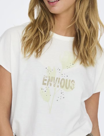 Tricou Only, alb