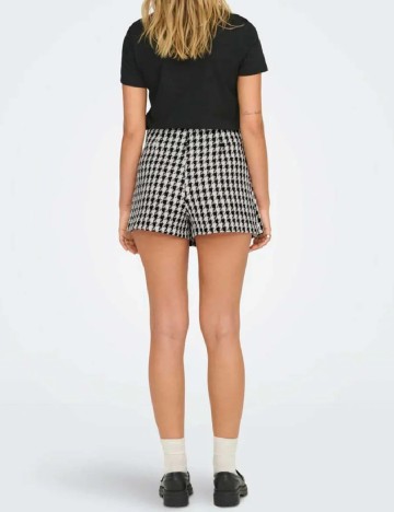 Fusta pantalon Only, alb/negru