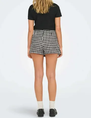 Fusta pantalon Only, alb/negru