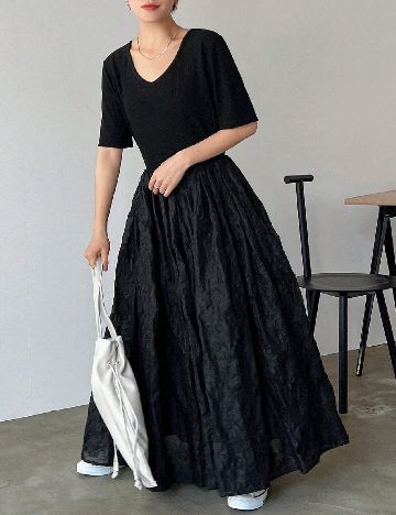 Rochie lunga Friful, negru