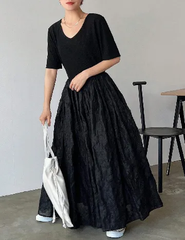 Rochie lunga Friful, negru