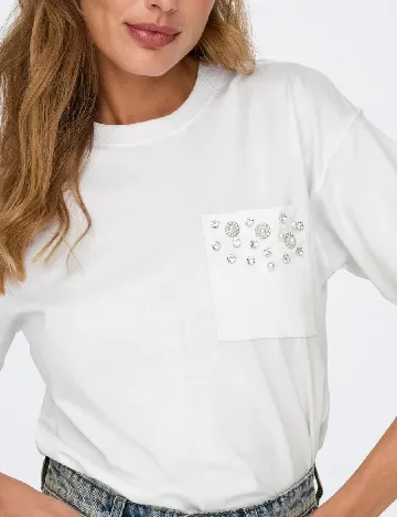 Tricou Only, alb