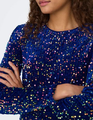 Rochie scurta Only, albastru