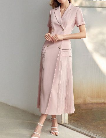 Rochie lunga MOTF, roz