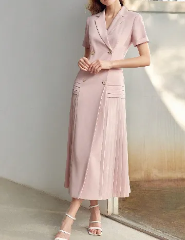Rochie lunga MOTF, roz