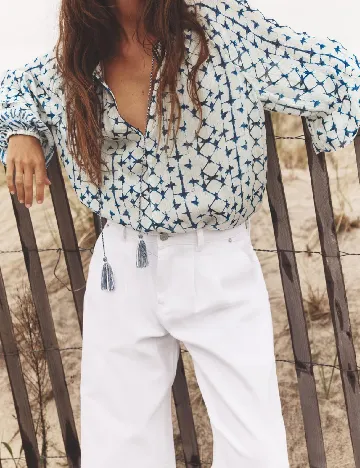 Blugi Zara, alb