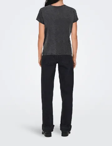 Tricou Only, gri inchis