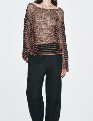 Bluza Zara, negru/maro
