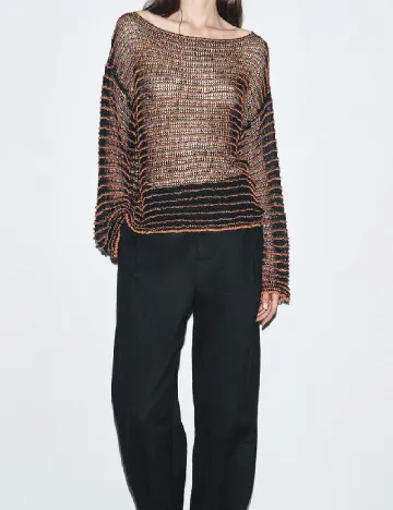 Bluza Zara, negru/maro