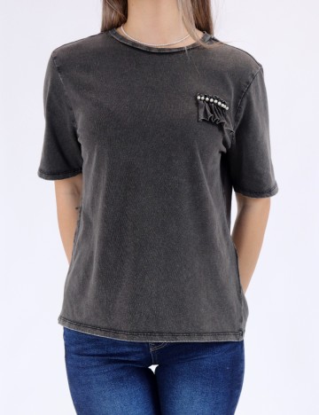 Tricou Only, gri inchis