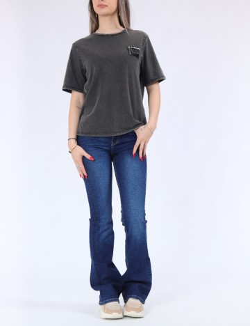 Tricou Only, gri inchis