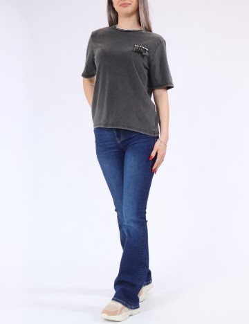 Tricou Only, gri inchis