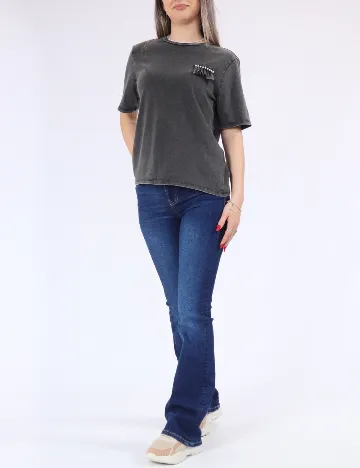 Tricou Only, gri inchis