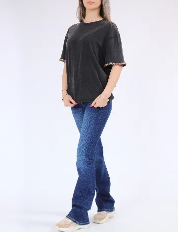 Tricou Only, gri inchis