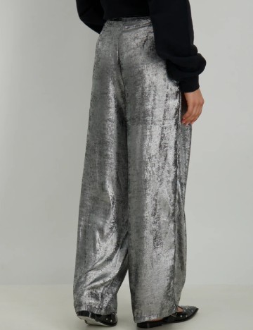 Pantaloni Only, argintiu