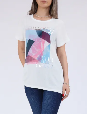 Tricou Only, alb