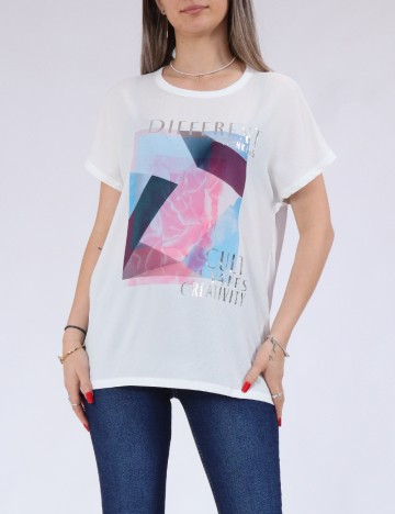 Tricou Only, alb