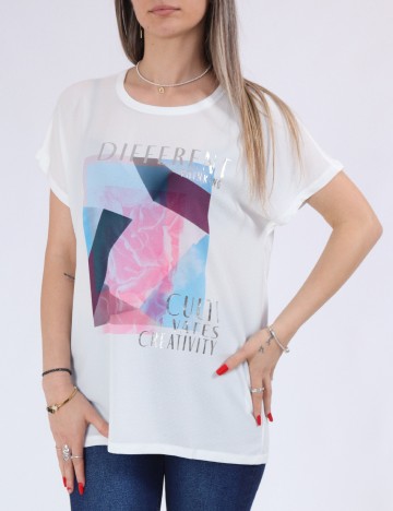 Tricou Only, alb
