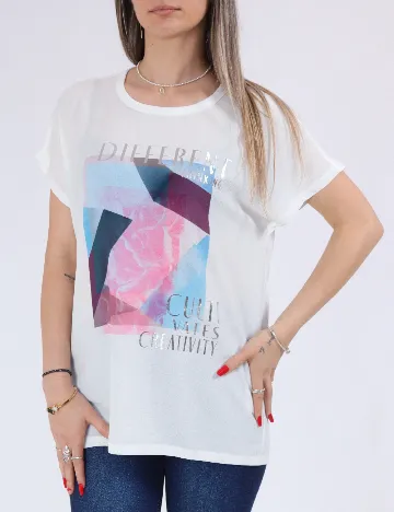 Tricou Only, alb