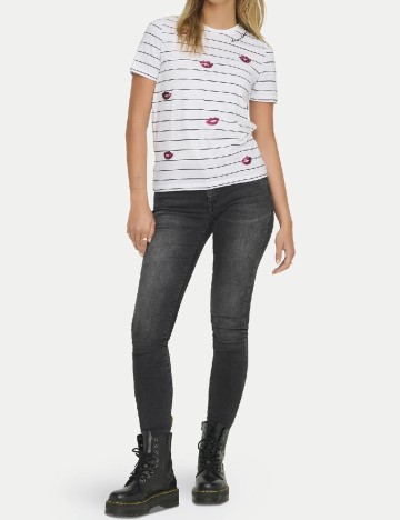 Tricou Only, alb