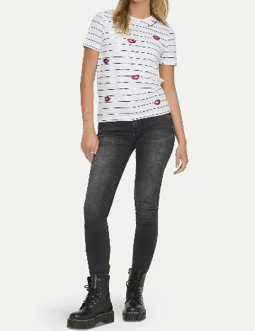 Tricou Only, alb
