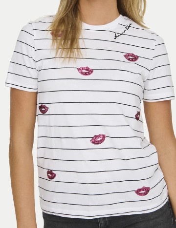 Tricou Only, alb
