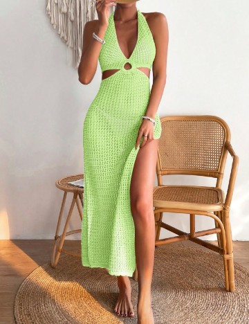 Rochie de plaja SHEIN, verde