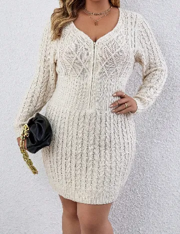 Rochie scurta SHEIN CURVE, crem