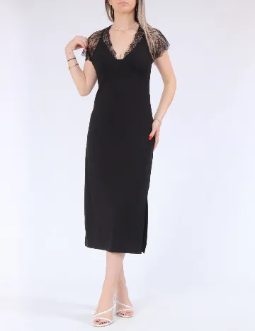 Rochie lunga Only, negru