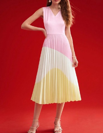 Rochie medie MOTF, mix culori