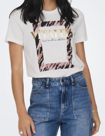 Tricou Only, alb