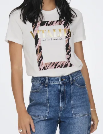 Tricou Only, alb