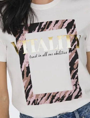 Tricou Only, alb