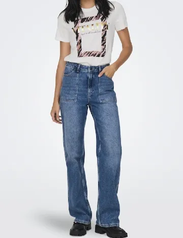 Tricou Only, alb