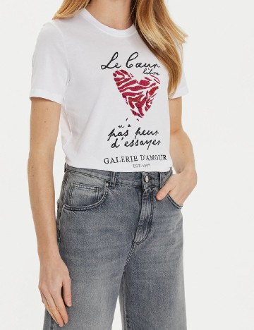 Tricou Only, alb