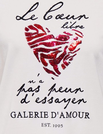 Tricou Only, alb