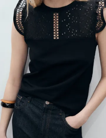Bluza Mango, negru