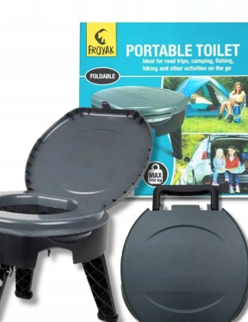 Toaleta portabila FROYAK, negru
