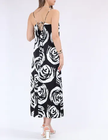 Rochie medie Only, alb/negru