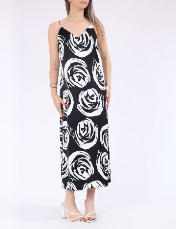 Rochie medie Only, alb/negru