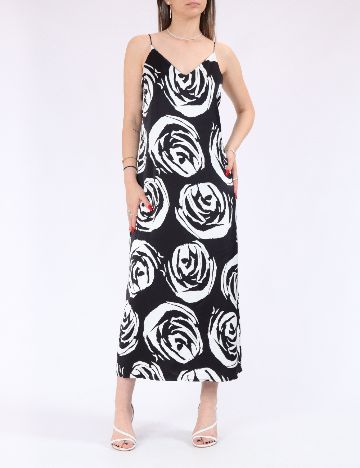 Rochie medie Only, alb/negru