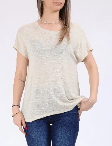 Tricou Only, crem