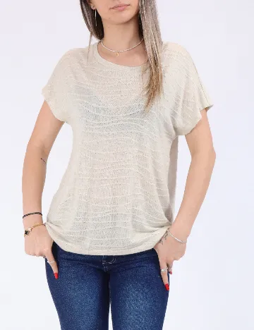 Tricou Only, crem