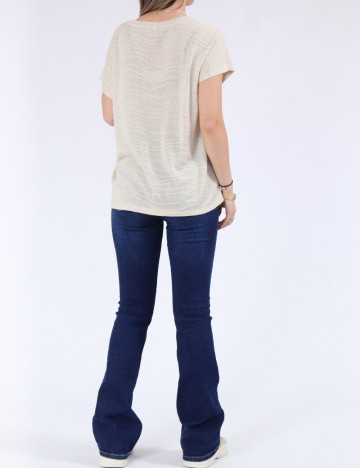 Tricou Only, crem