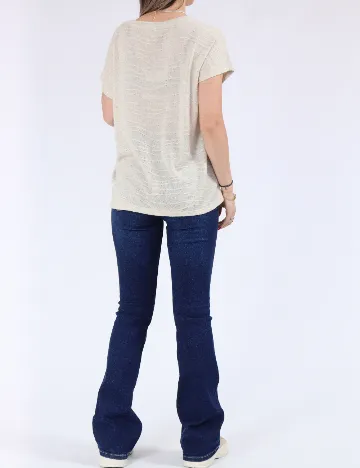 Tricou Only, crem