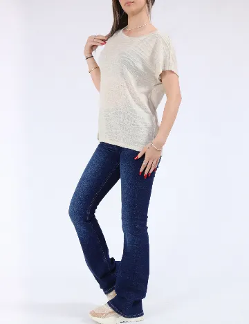 Tricou Only, crem
