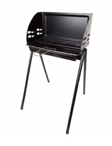 Gratar pe carbune BBQ TIME, negru